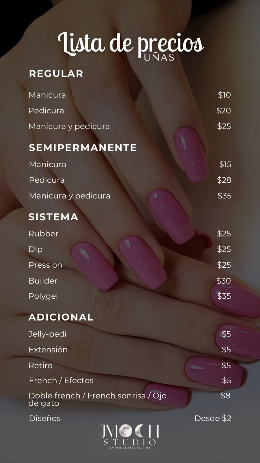 Menú de servicios página 3
