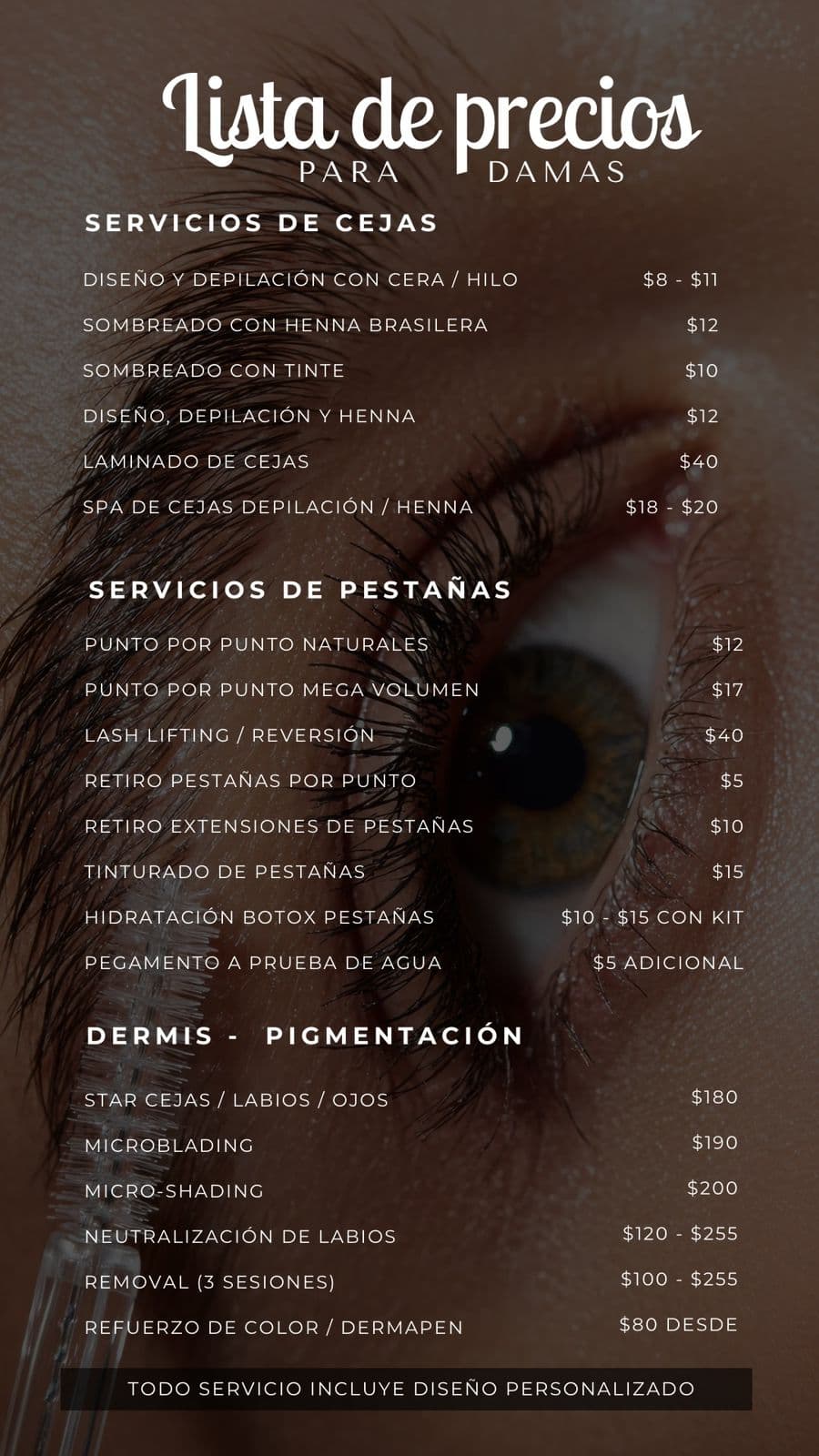 Menú de servicios página 4